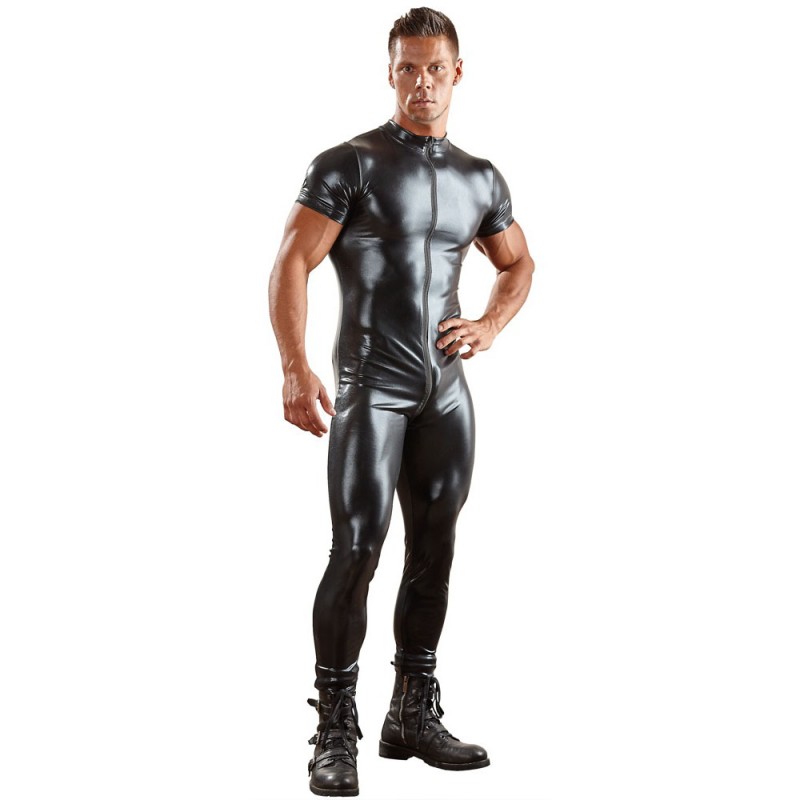 Men's Short Sleeve Zipper Bodysuit