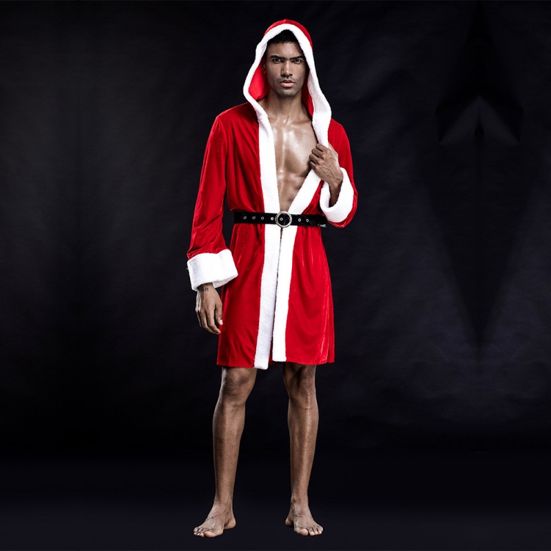 Male Xmas Hooded Nightgown Outfit