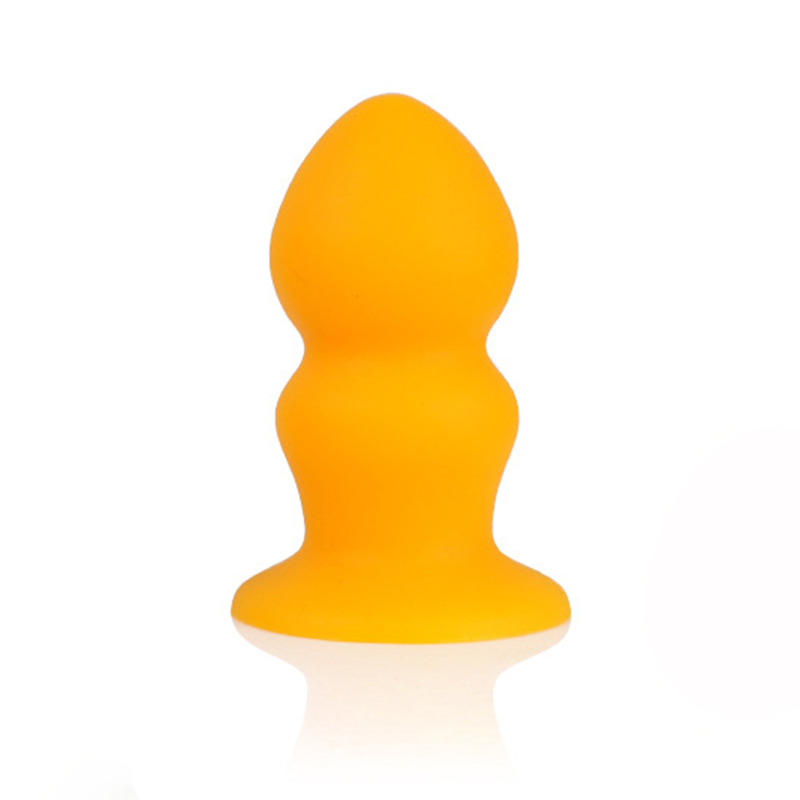 Liquid Silicone Butt Plug in Orange