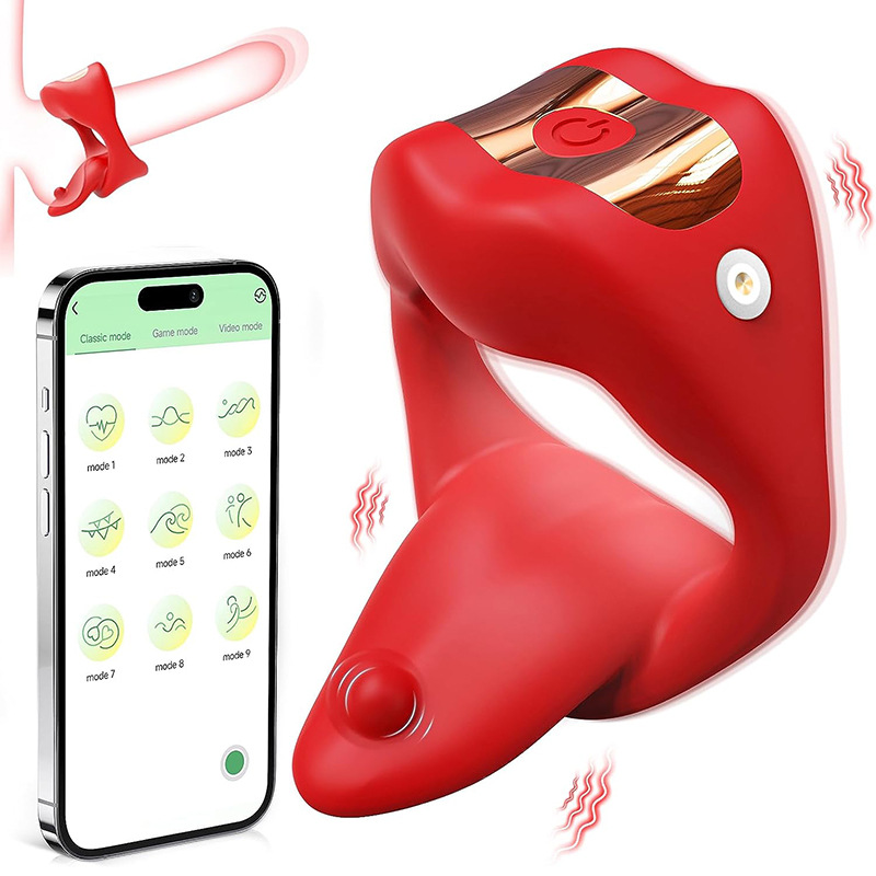 App Control Cock Ring - Tongue