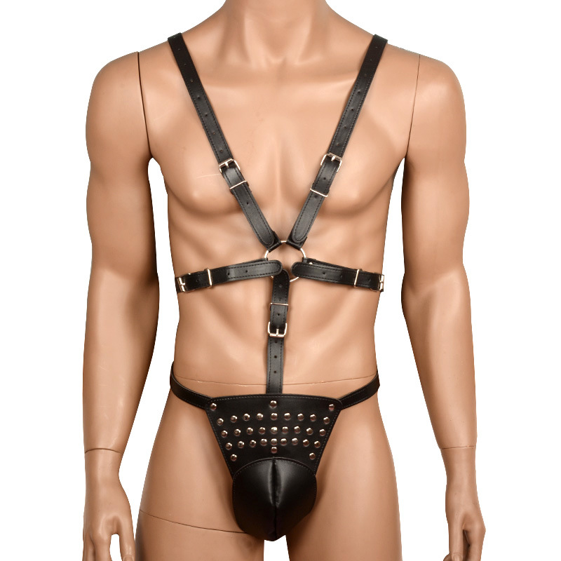 Leather Male Chastity Body Harness
