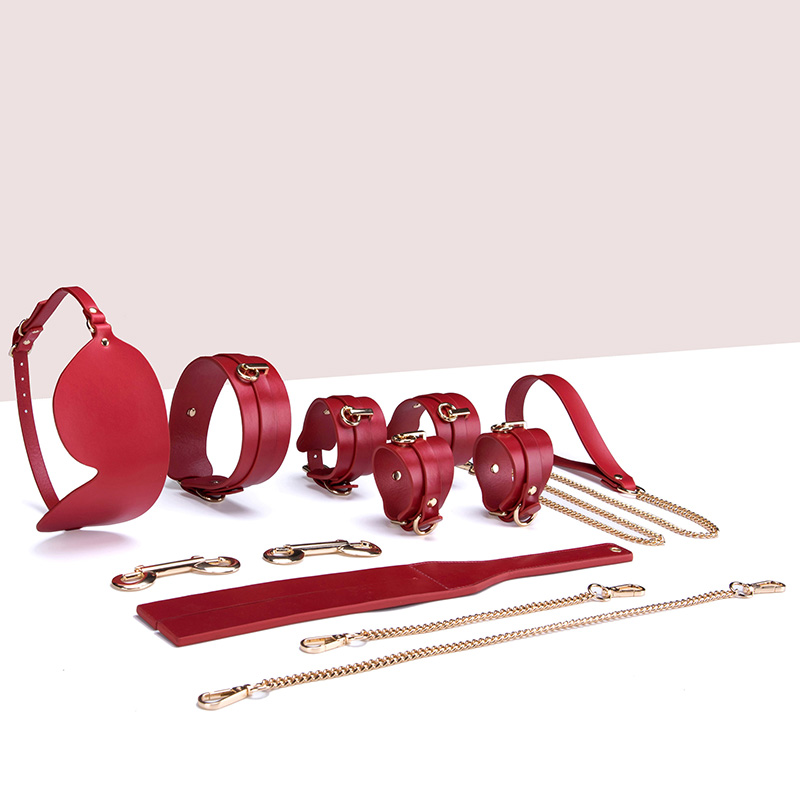 Strict Leather 8pcs Restraint Kit in Red