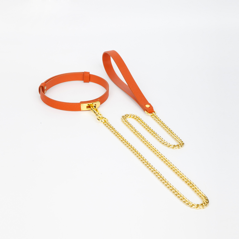 Strict Leather Collar with Chain - Hermes I