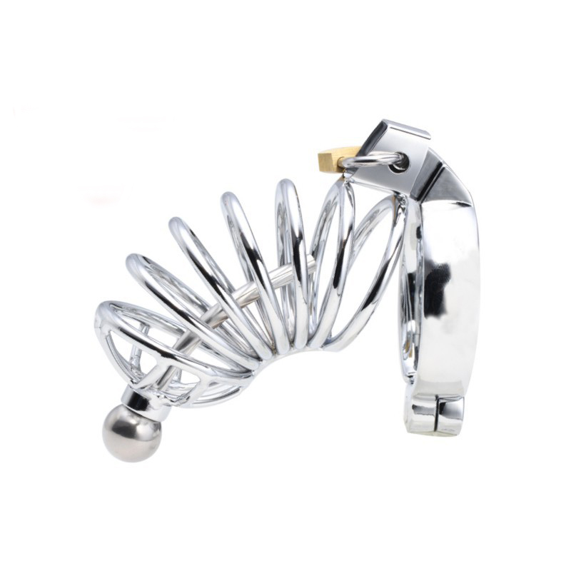 Chromed Penis Cage and Plug Device