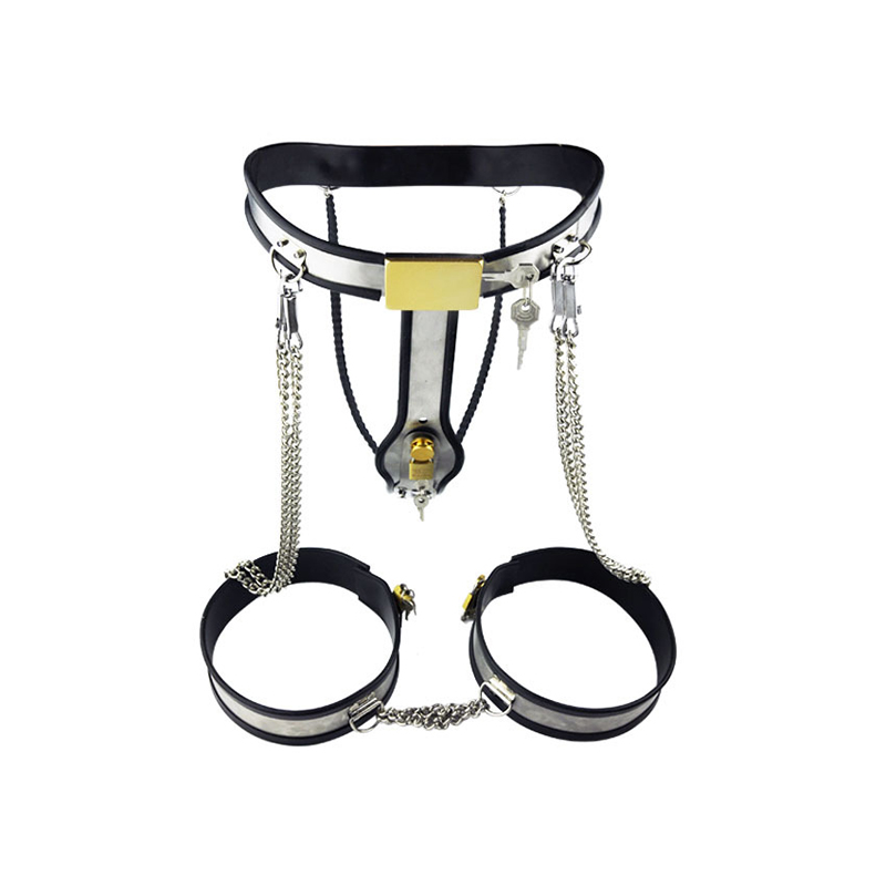 Female Chastity Belt with Thigh Restraint