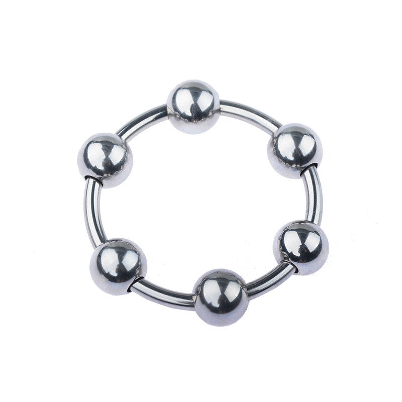 Cock Ring with 6 Slidable Beads