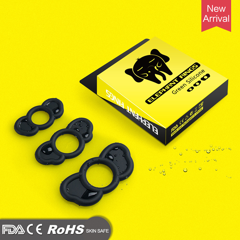 Elephant Silicone Cock Rings Kit