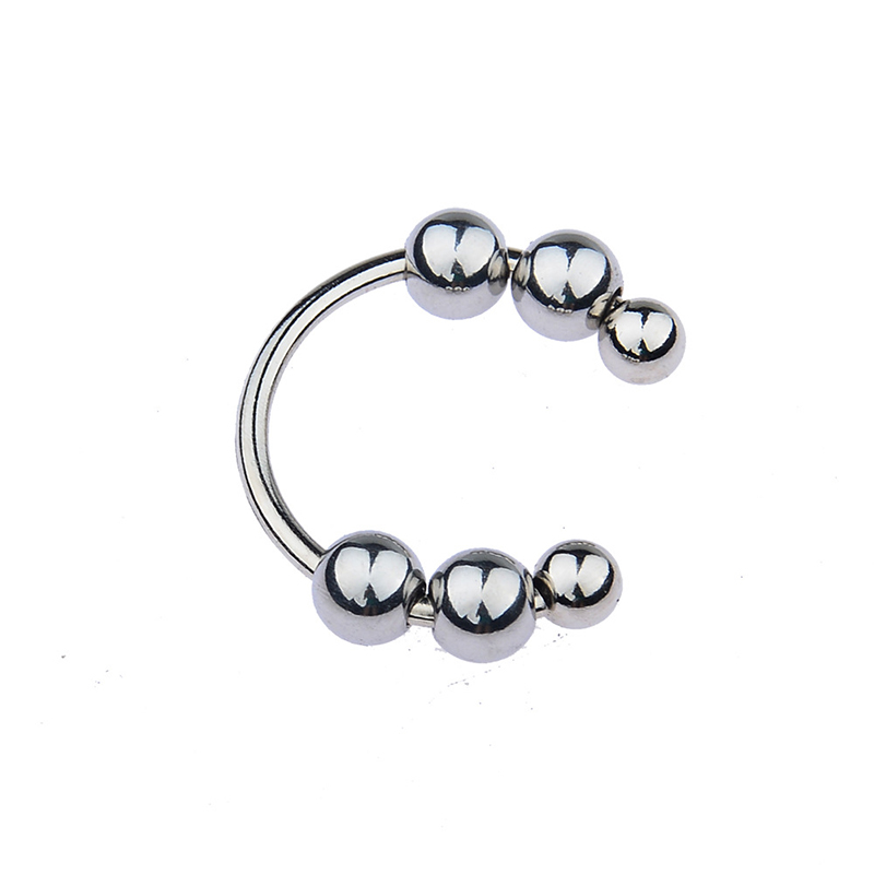 Opening Cock Ring with 6 Removable Beads