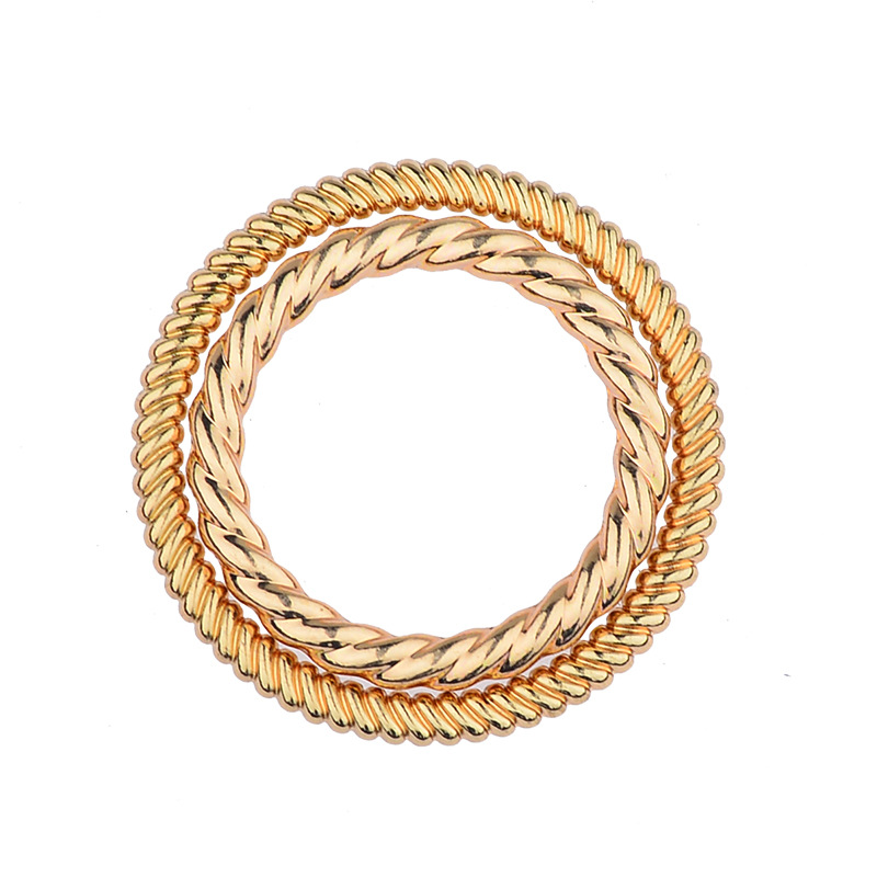 Wave Steel Cock Ring In Gold