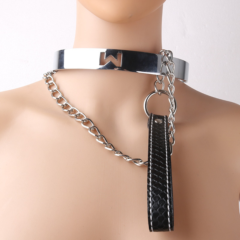 Zinc Alloy Collar with Chain - S