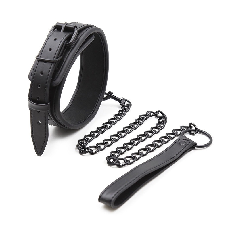 PU Leather Collar with Chain