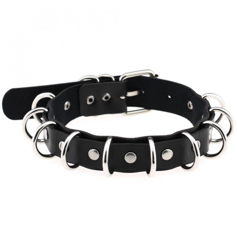 Double Layer PU Collar with Rings