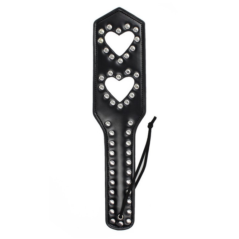 Hollow Heart Shape Leather Paddle