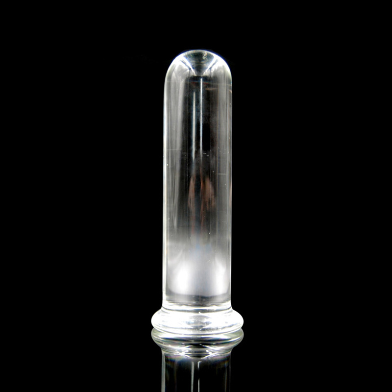 Glass Cylinder Anal Plug - 40mm