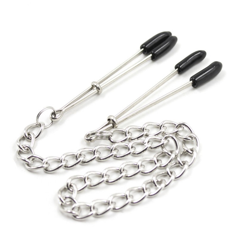 Adjustable Alloy Nipple Clip with Chain