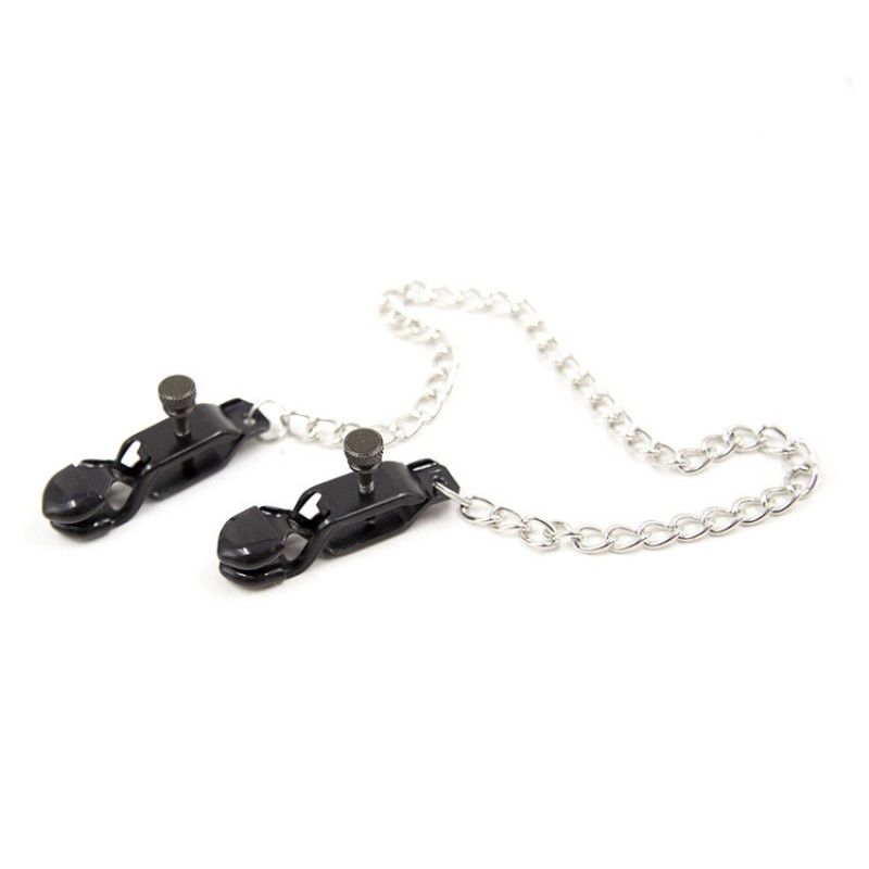 Metal Screw Nipple Clamps with Chain