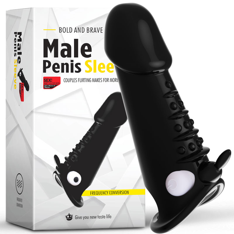 Wildlife Vibrating Penis Sleeve in Black