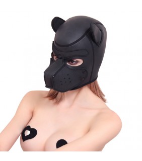 Rubber Puppy Hood with Removable Muzzle
