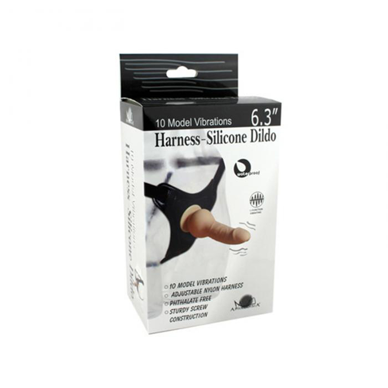 10 Mode Vibrating Harness Dildo-6.3 Inch