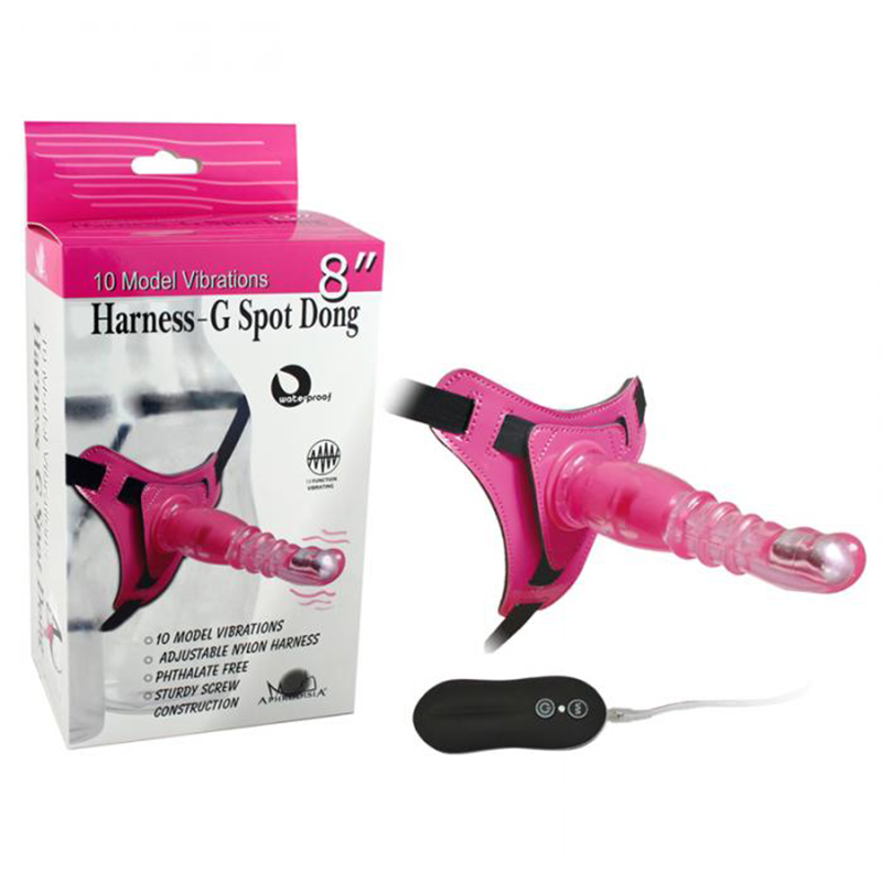 Vibrating Harness G Spot Dong-8 Inch