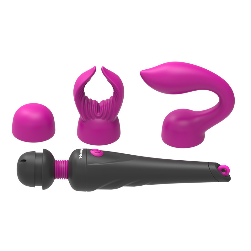 Shock Pleasure Wand Massager with 3 Caps