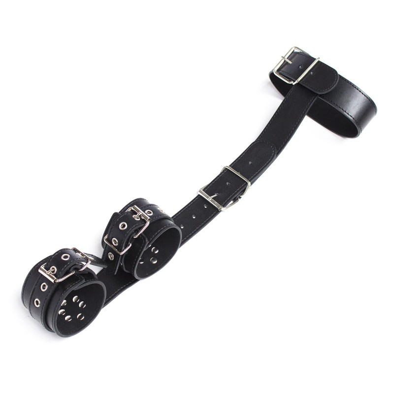 PU Leather Collar with Handcuffs